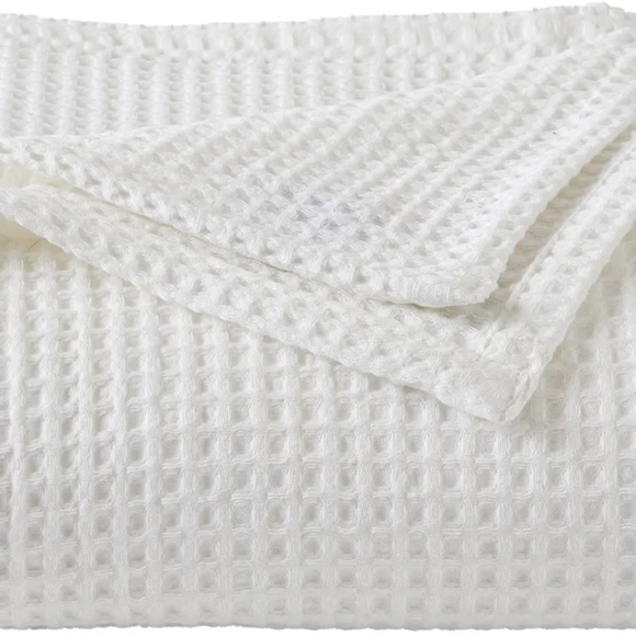 Market & Place 100% Cotton Waffle Weave Bed Blanket Soft, Breathable, KING - Picture 2 of 6